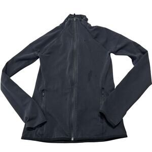 Nike Jacket Women Size M Black Full Zip Athleisure Dri Fit Mock Neck STAINS